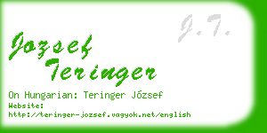jozsef teringer business card